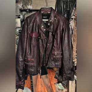 Bke leather moto jacket